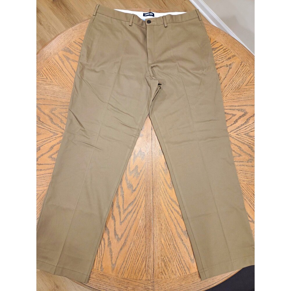 Lands End Chino Pants Mens 38x32 Khaki Traditional Fit Cotton Preppy Old Money
